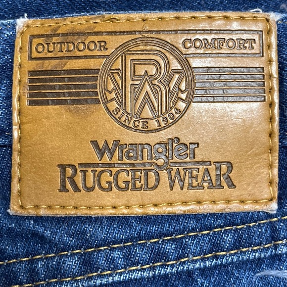 Wrangler Rugged Wear Blue Denim Jeans Red Fleece Thermal Lined 33213MW Sz 38X34 - Picture 7 of 7